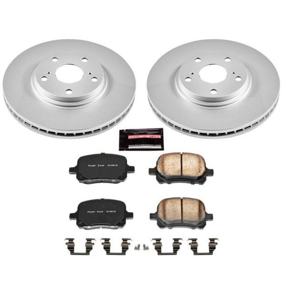 PowerStop Front Geomet Coated Brake Rotor and Pad Kit Fits: LEXUS Select Models CRK1135