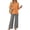 Yellow, variant on Womens Sets 2 Piece Outfits Elbow Sleeve Tops and Wide Leg Long Pants Lounge Sets Summer Spring Vacation Travel Outfits Fashion Clothing