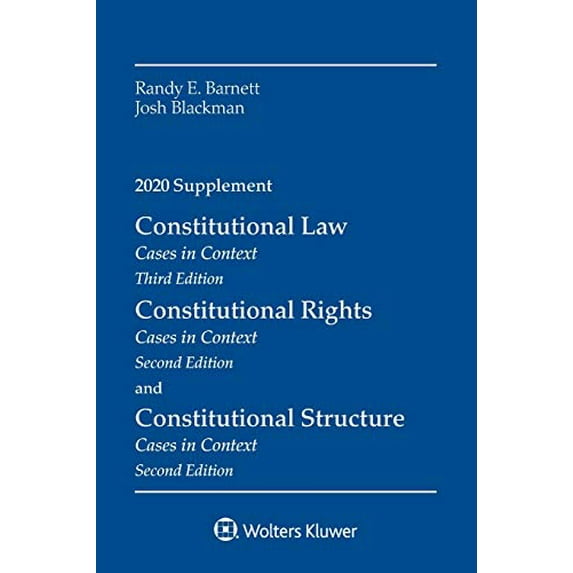 Pre-Owned Constitutional Law: Cases in Context, 2020 Supplement (Paperback) 1543820271 9781543820270