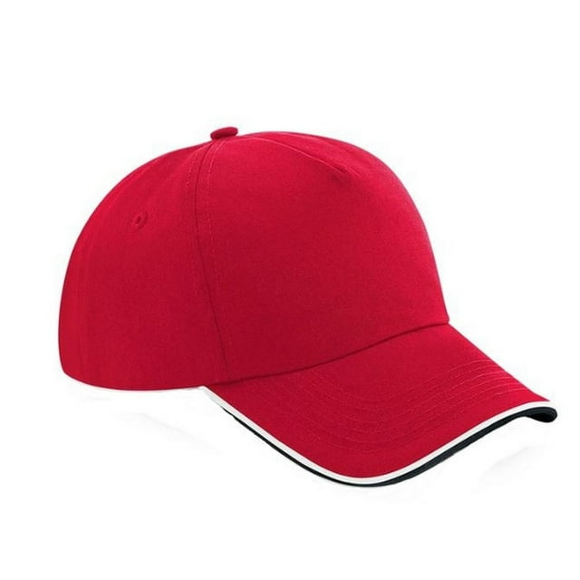 Beechfield Adults Authentic 5 Panel Piped Peak Cap