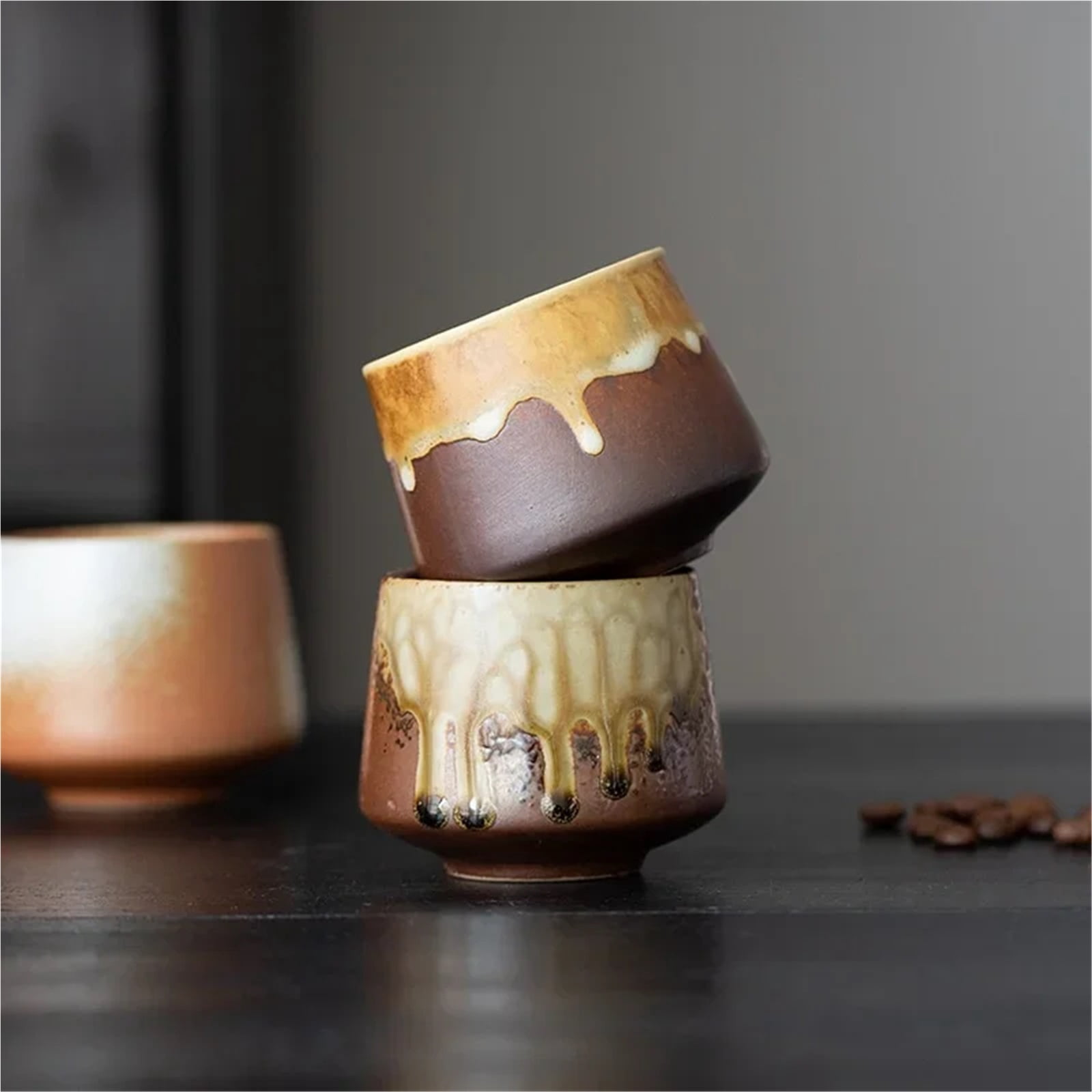 Espresso cup 200ML Retro Ceramic Cup Coarse Pottery Coffee Mug Household Office Afternoon Tea Cups Wine Mug Water Mugs