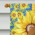 thumbnail image 3 of Summer Sunflowers Brown White Wirehair Jack Russell Terrier Flag Canvas House Size, 3 of 5