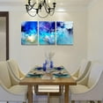thumbnail image 5 of Canvas Wall Art For Living Room Family Wall Decorations For Bedroom Modern Bathroom Wall Decor Paintings Blue Abstract Pictures Artwork Inspirational Canvas Art Prints Kitchen Home Decor 3 Piece Set, 5 of 6