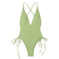 thumbnail image 6 of Feimerou Sexy Swimsuit for Women Plunging Deep V Neck Padded Bathing Suit Cross Open Back One Piece Swimsuits Monokini Valentines Day Gifts, 6 of 7