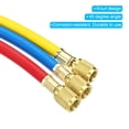 thumbnail image 4 of Uxcell 1/4 SAE Refrigerant Charging Hose 4.9ft 800 PSI 4000 PSI Manifold Gauge Hose with AC Adapters 3 Pack, 4 of 5