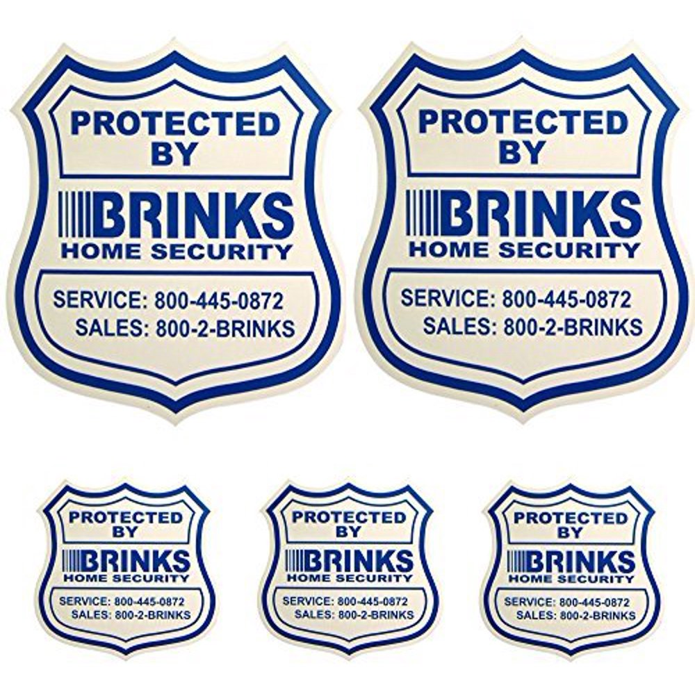 2 Home Security Yard Signs w/ 3 Security stickers for doors and windows