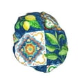 thumbnail image 2 of Disketp Lemon And Leaves Shower Caps,Reusable Shower Cap For Women, Double Layer Waterproof Hair Cap, Large Size For All Hair Lengths,For Girls Spa Home Salon Use, 2 of 9