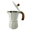 thumbnail image 6 of Cocina Criolla 6-Cups White & Wood Espresso Coffee Maker Greca, 6 of 6