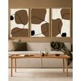thumbnail image 2 of SHENIFY Boho Geometric Wall Art 16x24in3pcs Natural Framed Mid-Century Trio of Multicolored Brown Ovals Shape Black Lines Illustration Modern Minimalist Painting Decorative Artwork, 2 of 5