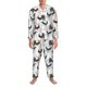 thumbnail image 3 of Balery Cool Chicken Pijama para Hombre de Dos Piezas con Manga Larga, Conjunto de Dormir y Descanso Suave con Bolsillos-Small, 3 of 7
