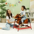 thumbnail image 6 of Qaba Spring Rocking Horse, Kids Ride on Horse, Plush Horse Ride-on with Sounds, Foot Stirrups, Saddle & Reins, Brown, 6 of 9