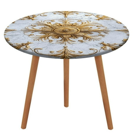 

Colorful Marble (69) Round Fitted Tablecloth Elastic Table Cover Waterproof Dining for Indoor Outdoor Decor Table Cloth