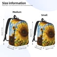 thumbnail image 3 of Yiaed Sky Golden Sunflower Field Print Backpack, Premium Laptop Backpack, Travel Backpack for Women, Lightweight Backpacks, Comfortable Back Pack-Medium, 3 of 7