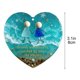thumbnail image 3 of Adorno de amistad de vidrio marino en forma de corazón, hecho a mano, recuerdo de corazón de amistad eterna., 3 of 5