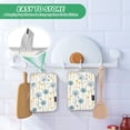 thumbnail image 6 of Blue and Yellow Dandelion Oven Mitts 2 Pcs Pot Holders Sets Heat Resistant for Kitchen Cooking Baking 7"x9.8", 6 of 7