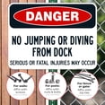 thumbnail image 4 of No Jumping Or Diving From Dock Serious Or Fatal Injuries May Occur Sign,, 4 of 8