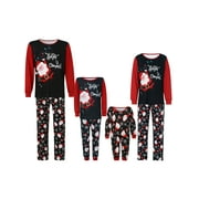 Aunavey Family Matching Pajamas Christmas Jammies Santa Clothes Holiday Sleepwear Sets Long Sleeve Pjs