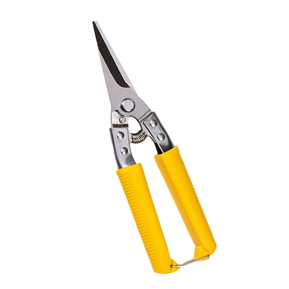 OUNONA Tin Metal Sheet Scissors Shears Cutter Hand Tool 1 Set PP Handle Straight Yellow