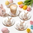 thumbnail image 3 of Wooden Small Placemats for Small Table Easter Theme Heat Resistant Coasters for Cups 4X4 Inch 1-Pack, 3 of 6