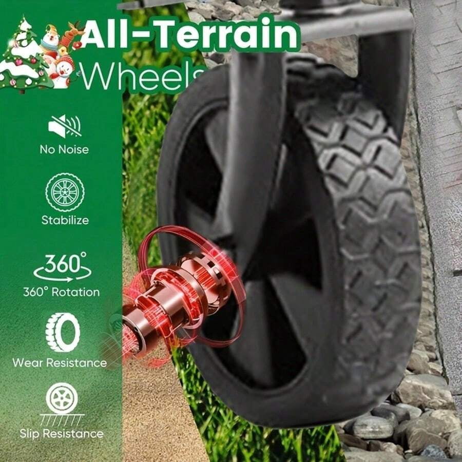 Collapsible Folding Wagon Cart, Track And Field Equipment Transporter Large Capacity Camping Wagon, All-Terrain Foldable Pet Stroller, Heavy-Duty Utility Wagon Cart For Grocery, Outdoor, Beach