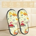 thumbnail image 4 of Junzan Fuzzy Feet Slippers For Women,House Shoes Non Slip Indoor/Outdoor,Heavy Equipment Designs-Large, 4 of 9