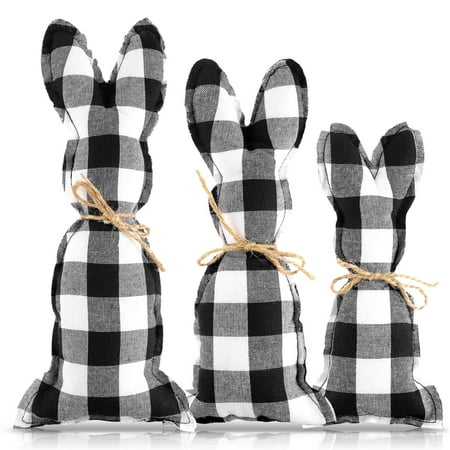 

Easter Fabric Bunnies Farmhouse Rustic Bunny Spring Decor Vintage Plaid Easter Rabbit Decor Spring B