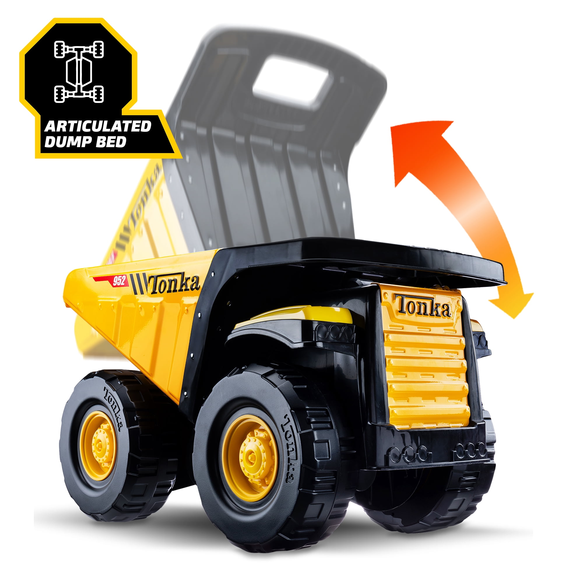 Tonka Steel Classics Toughest Mighty Dump Truck, Play Vehicles, Great Gift for Boys or Girls, Age 3 years and up.
