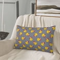 thumbnail image 5 of Gukieu Christmas hat duck Print Plush Pillow Cover, Hidden Zipper Pillow Protector without Pillow Core, Suitable for Bedroom, Office, Car Decoration-16"x24", 5 of 6