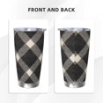 thumbnail image 4 of 20oz Car Cup Three-Piece Set Of Single Silver Edge No Smell Easy To Carry Heat Preservation For Daily Car Sports Travel Argyle Plaid Dimgray_40978_1, 4 of 8