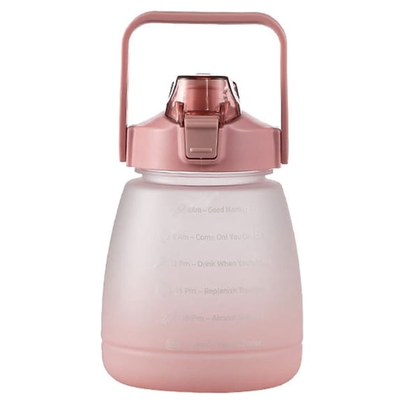 Portable Water Bottle BPA-Free 1400ML Drinking Bottle with Time Markings