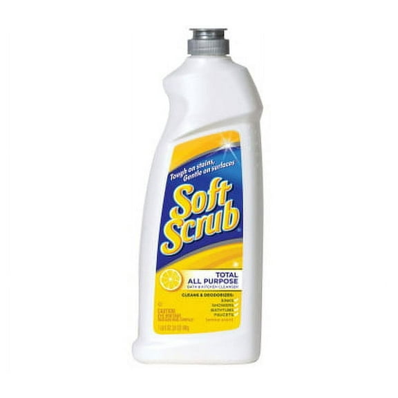 Soft Scrub Total All Purpose Bath & Kitchen Cleanser, Lemon Scent 24 oz