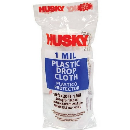 Husky Plastic Drop Cloth, 1 Mil