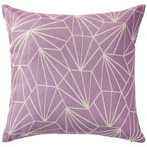 Violet Linen Victoria Chenille Abstract Haxegon Design, Polyester Jacquard, Cranberry, 18 Inch by 18 Inch, Decorative Pillow Covers