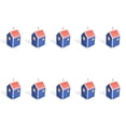 thumbnail image 1 of Matsuzay Caja de galletas de regalo con forma de casa de 10 piezas, caja de regalo portátil para ceremonia de boda, banquete de cumpleaños, Kits de decoración para fiestas Azul, 1 of 6