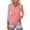 Watermelon Red, variant on fatyb Womens 3/4 Length Sleeve V Neck Tops Casual T Shirts Loose Tunic Solid Color Blouses for Women