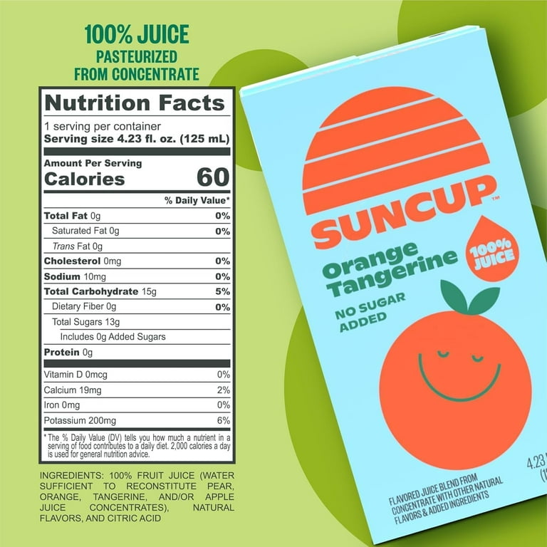 SunCup Juice Orange Tangerine (40 Pack) oz Juice Box with