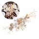 thumbnail image 2 of Peinetas para el cabello de boda de cristal Hojas doradas Flores blancas Lado nupcial Peine Cabeza Alfileres Accesorio para el cabello, 2 of 7