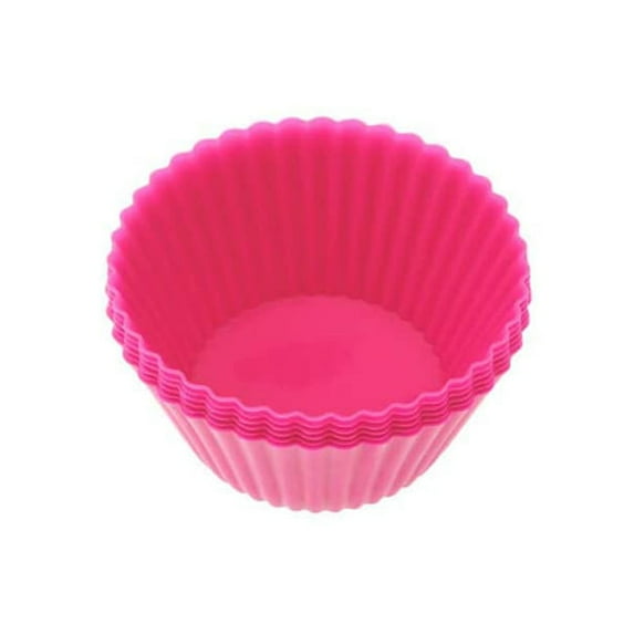 Silicone Cupcake Muffin Baking Cups Liners 12 Pack Reusable Non-Stick Cake Molds Sets