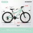 thumbnail image 7 of iYofe 24inch Mountain Bikes for Girls Kids Teens Womens Adults, 21 Speed Mountain Bike with Dual V-Brakes, Girls Bicycle, Commuter bike w/Adjutable Seat Height, Green, 7 of 7