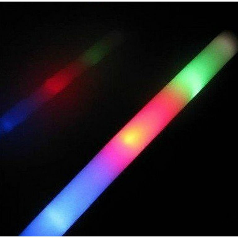 LED Foam Sticks - 18 Foam Glow Sticks - 6 Mode Multi-color