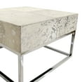thumbnail image 4 of Pasargad Home Safari Stainless Steel & Cowhide Coffee Table, Silver, 4 of 5