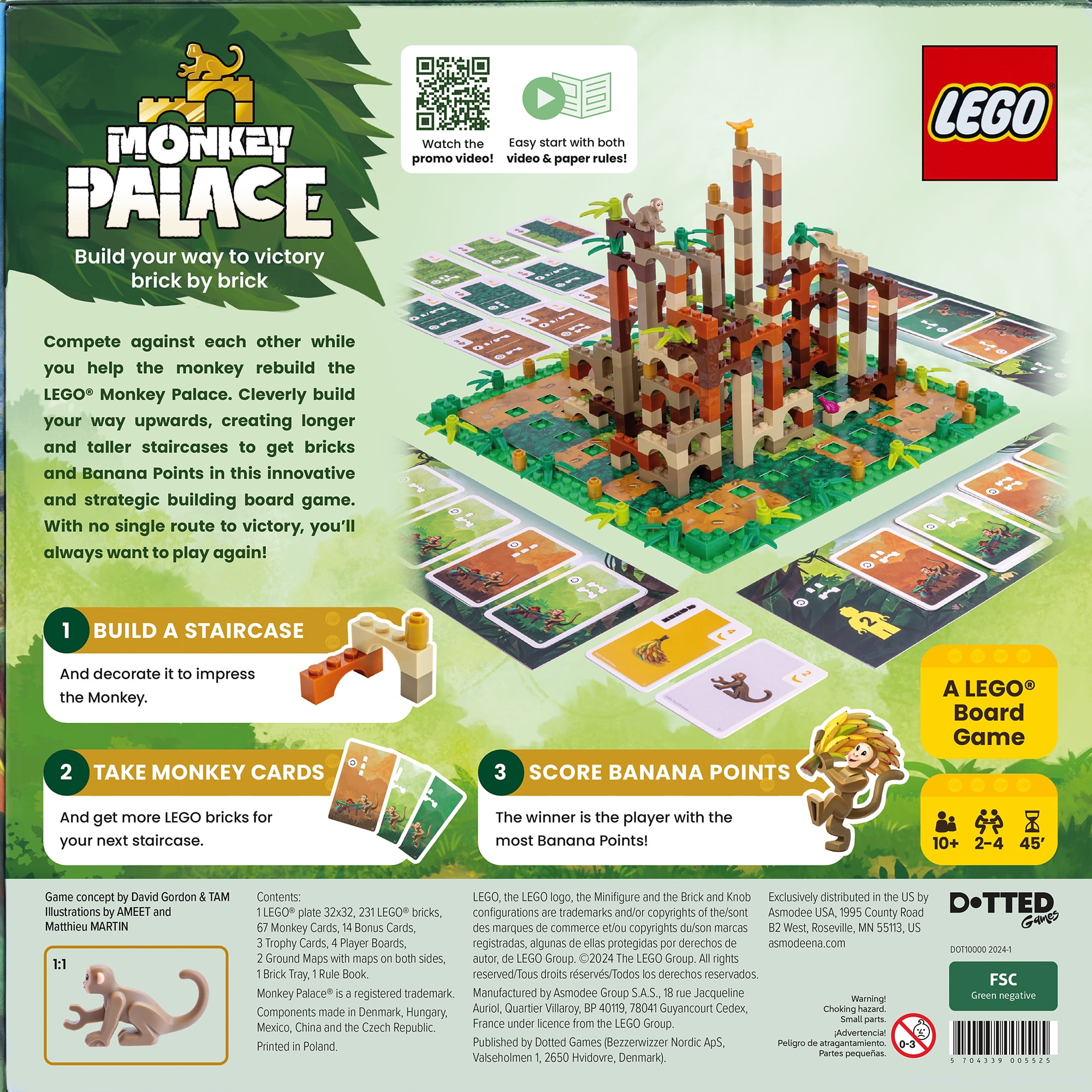 Lego Monkey Palace Strategy Board Game for Ages 10 and up, from Asmodee