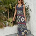 thumbnail image 3 of Bohemian Pattern Vestido Sin Mangas Para Mujer, Traje De, Ropa De Cumpleaños, Verano, 3 of 5