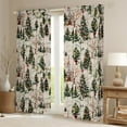 thumbnail image 2 of Feelyou Girly Green Tree Black Out Curtains, Rustic Winter Snowflake Curtains Pack of 2 (42x63 Each), Merry Christmas Theme Bedroom Curtains, Blackout Curtains Home Decor, 2 of 6