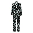 thumbnail image 4 of WOYY Christmas Family Pajamas Satin Silk Button Down Long Sleeve Nightwear PJ's Sets(Mom's), 4 of 4