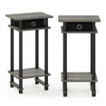 thumbnail image 1 of Furinno Table d'Appoint Haute Turn-N-Tube, Chêne Gris Français/noir/noir, 1 of 4