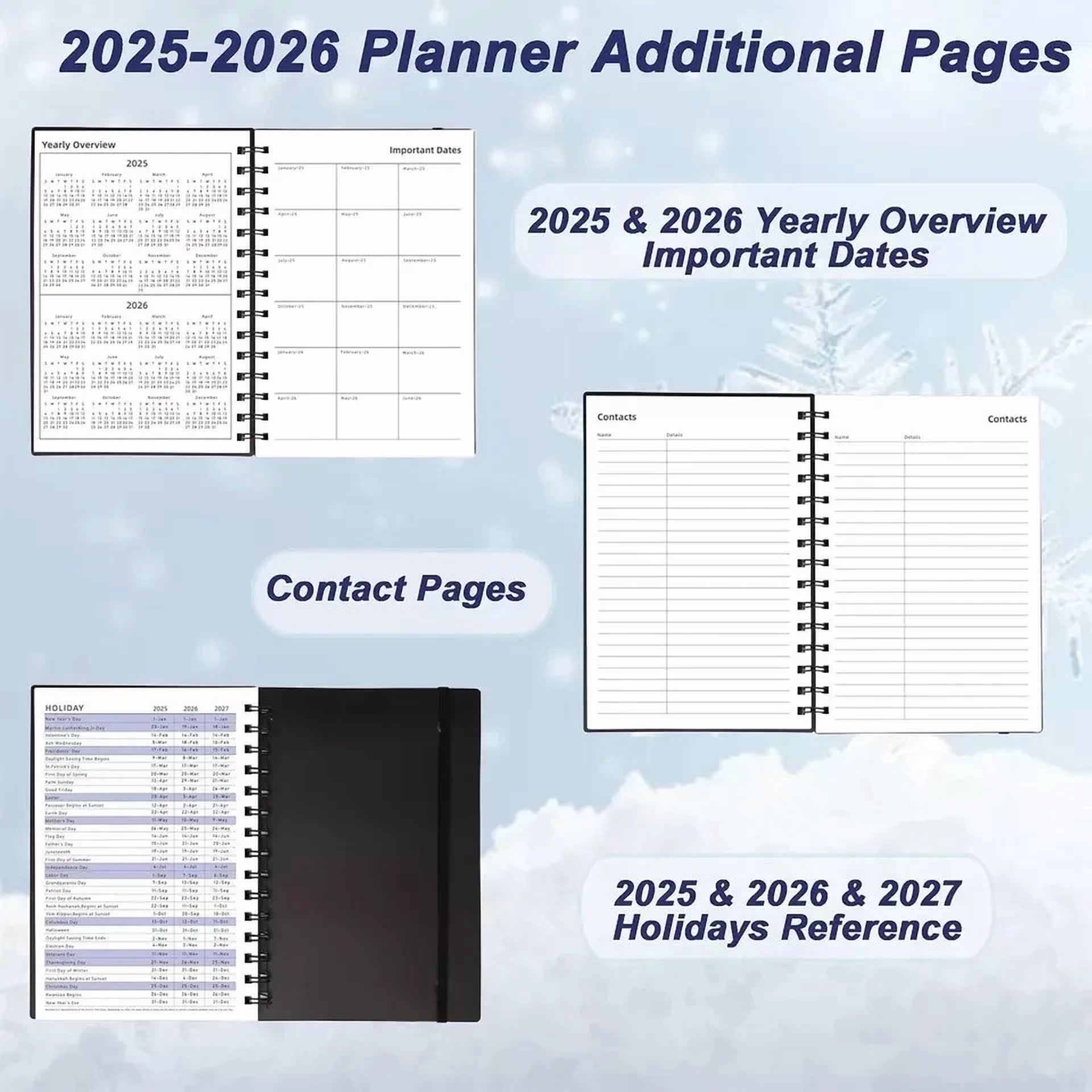 Daily Planner 2025-2026, Weekly & Monthly Planner From Jan 2025-Jun 2026, 18 Mon