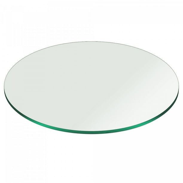 56 Inch Round Glass Table Top 3/8 Inch Thick Clear Tempered Glass With Pencil Edge Polished