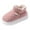Pink, variant on Womens Memory Foam Ankle Boots Antislip Lightweight Sole Fuzzy House Shoes Breathable Cotton Indoor Outdoor Cozy Support Slippers Beige Size 7