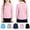 Pink, variant on Mfakffe Kids School Uniform Long Sleeve Polo Shirt Back to School Button Closure Comfortable Breathable Fabric